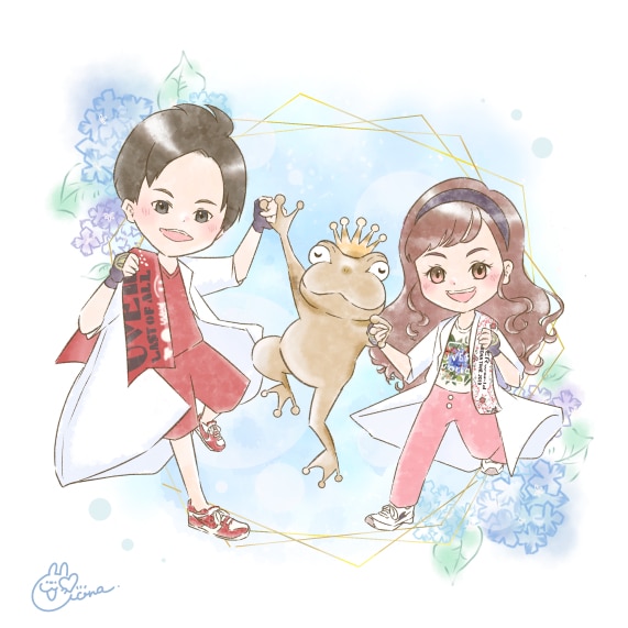 可愛くておしゃれな水彩タッチのイラスト描きます 似顔絵からオリジナルキャラクター、擬人化もOK♡ イメージ7