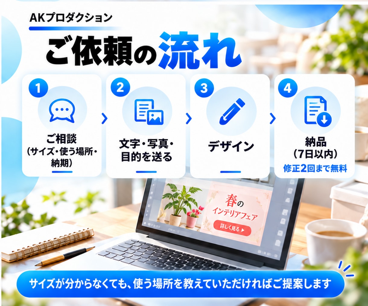 クリックにつながる集客バナーをデザインします ひと目で伝わる言葉と配置で、クリックにつなげます イメージ2