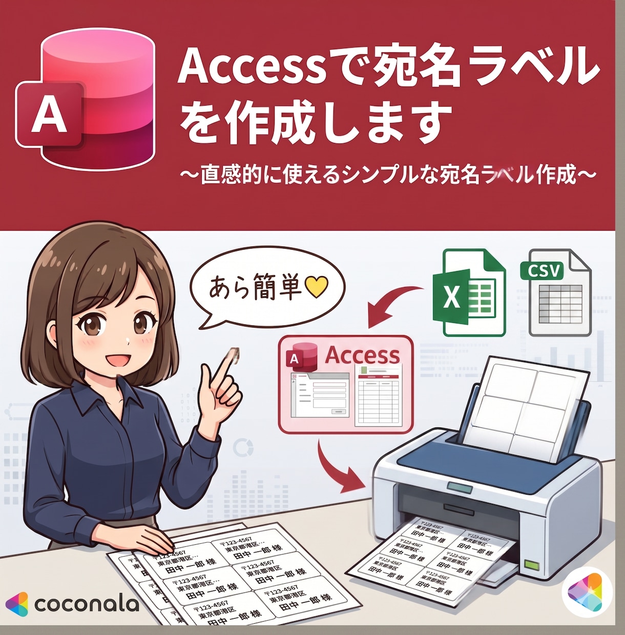 Accessで宛名ラベルを作成します ～直感的に使えるシンプルな宛名ラベル作成アプリです イメージ1