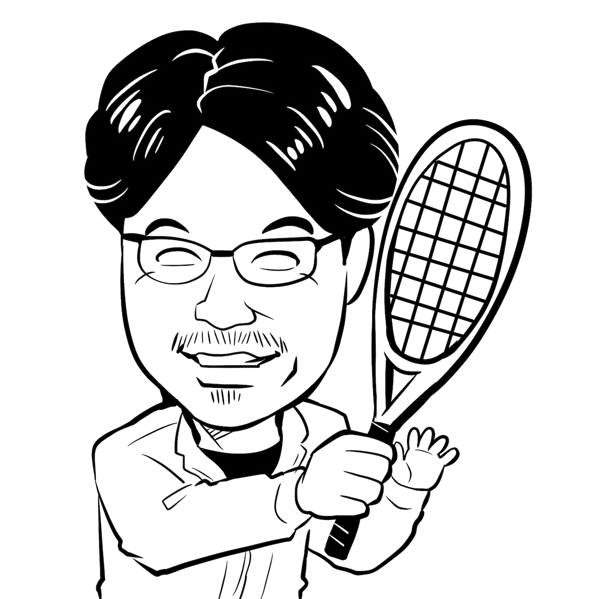 お仕事道具や小物の白黒似顔絵作成します あなたらしさと大切な道具を描く、おしゃれな白黒似顔絵 イメージ5