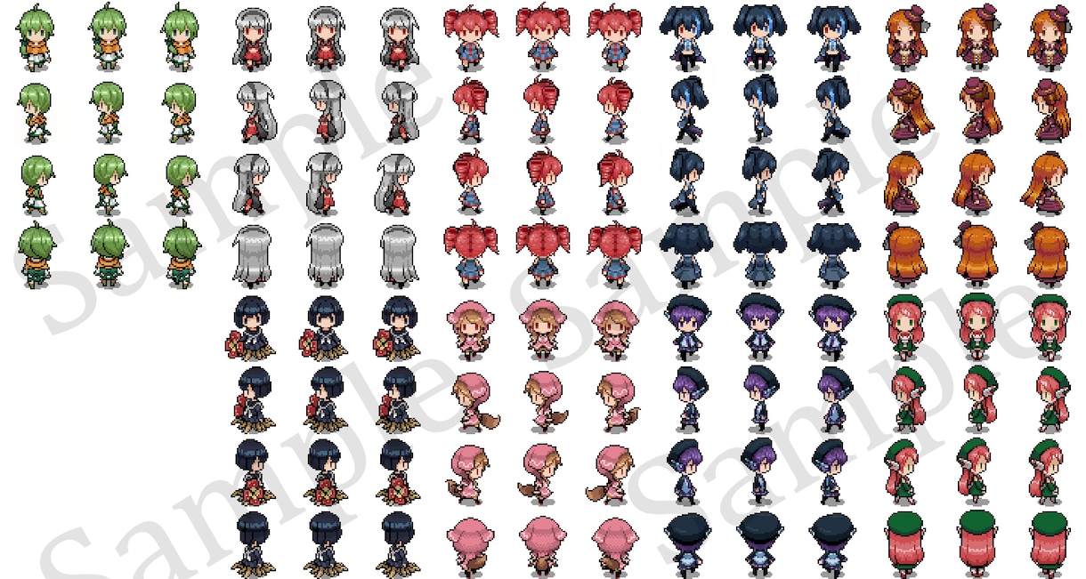 可愛いキャラクターのドット絵を提供します 商用利用可！デフォルメキャラクターならお任せください！ イメージ2