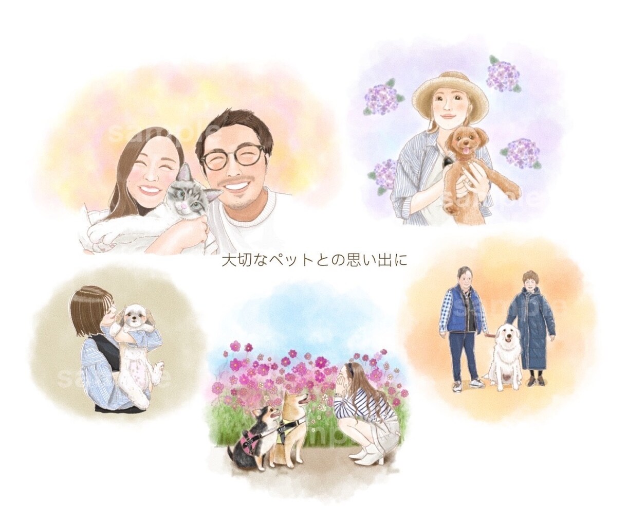 お写真からあたたかみのある似顔絵をお描きします 24時間以内にお返事致します！ イメージ5