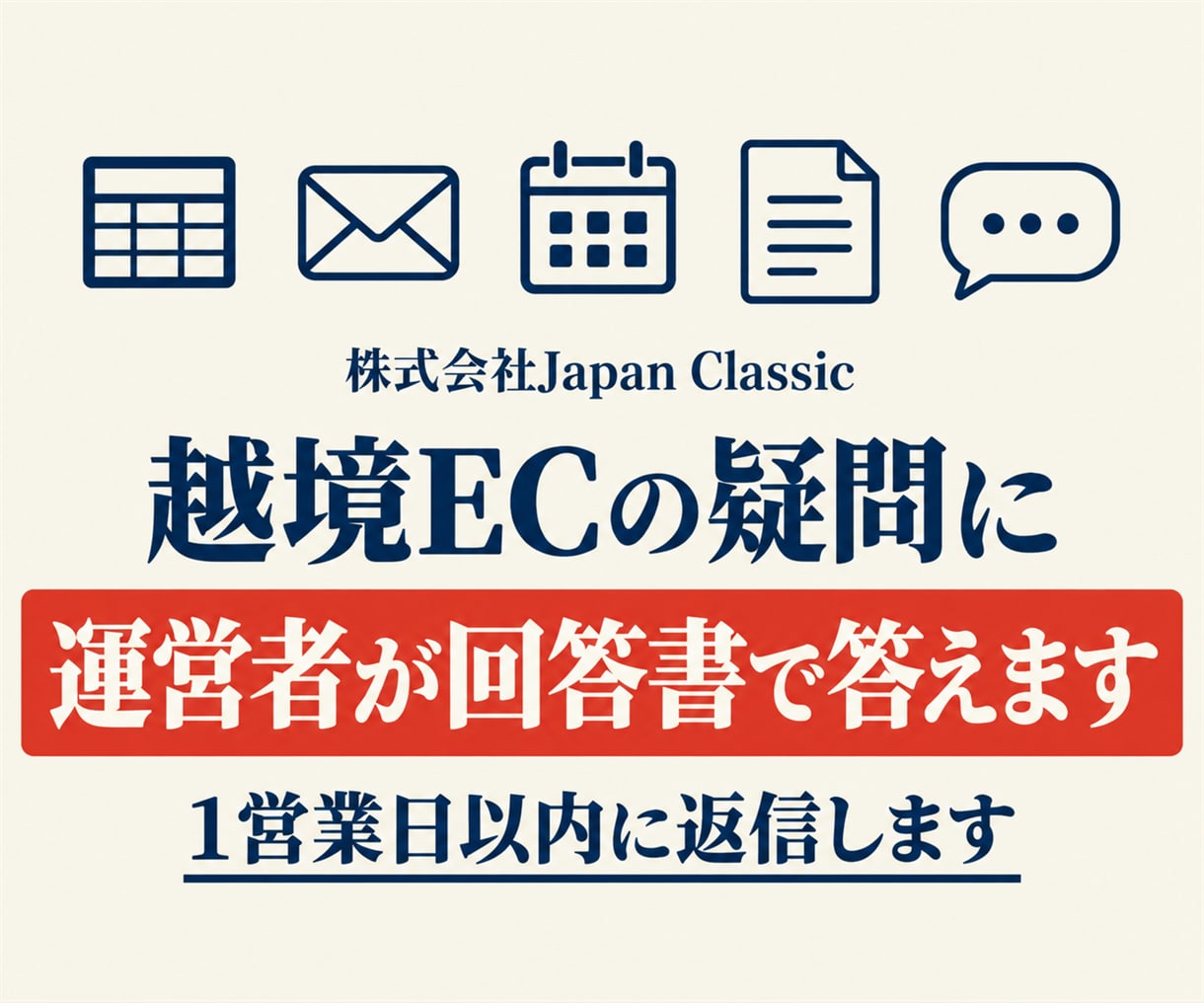 越境ECの疑問に運営者が回答書で答えます 海外向けEC運営3年。5つの質問に文字で回答 イメージ1