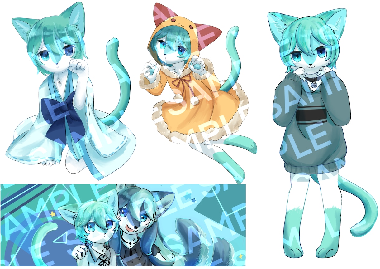 ケモノ、獣人キャライラスト描きます もふもふなケモノ、獣人、ケモ耳描きます！ イメージ10