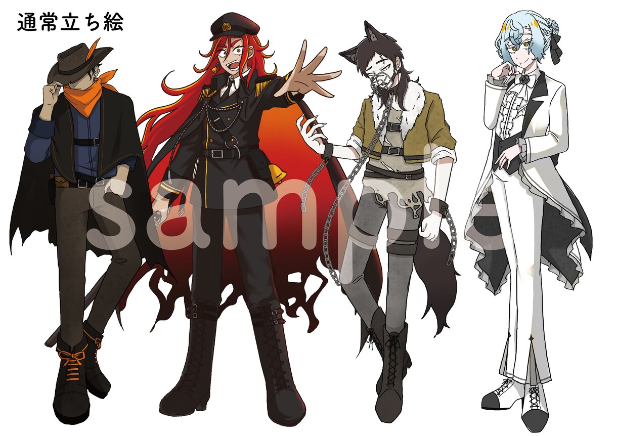 TRPG・ゲームで使用できる立ち絵を制作ます TRPGやゲームで使用できるあなただけの立ち絵を制作します！ イメージ3