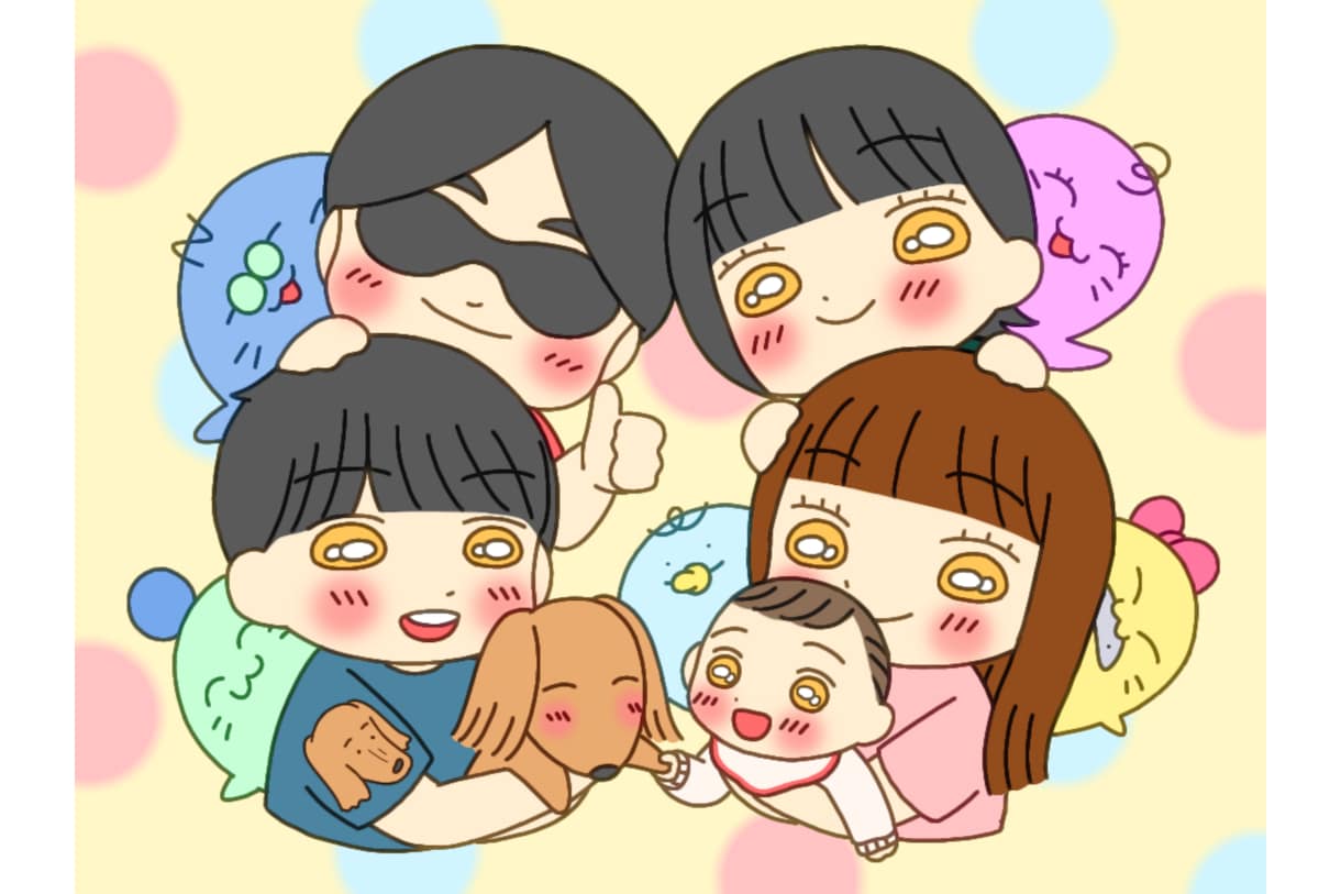 ファミリー編　ゆるかわなアイコン描きます 可愛いイラストお届けします(*˘︶˘*)♡ イメージ1