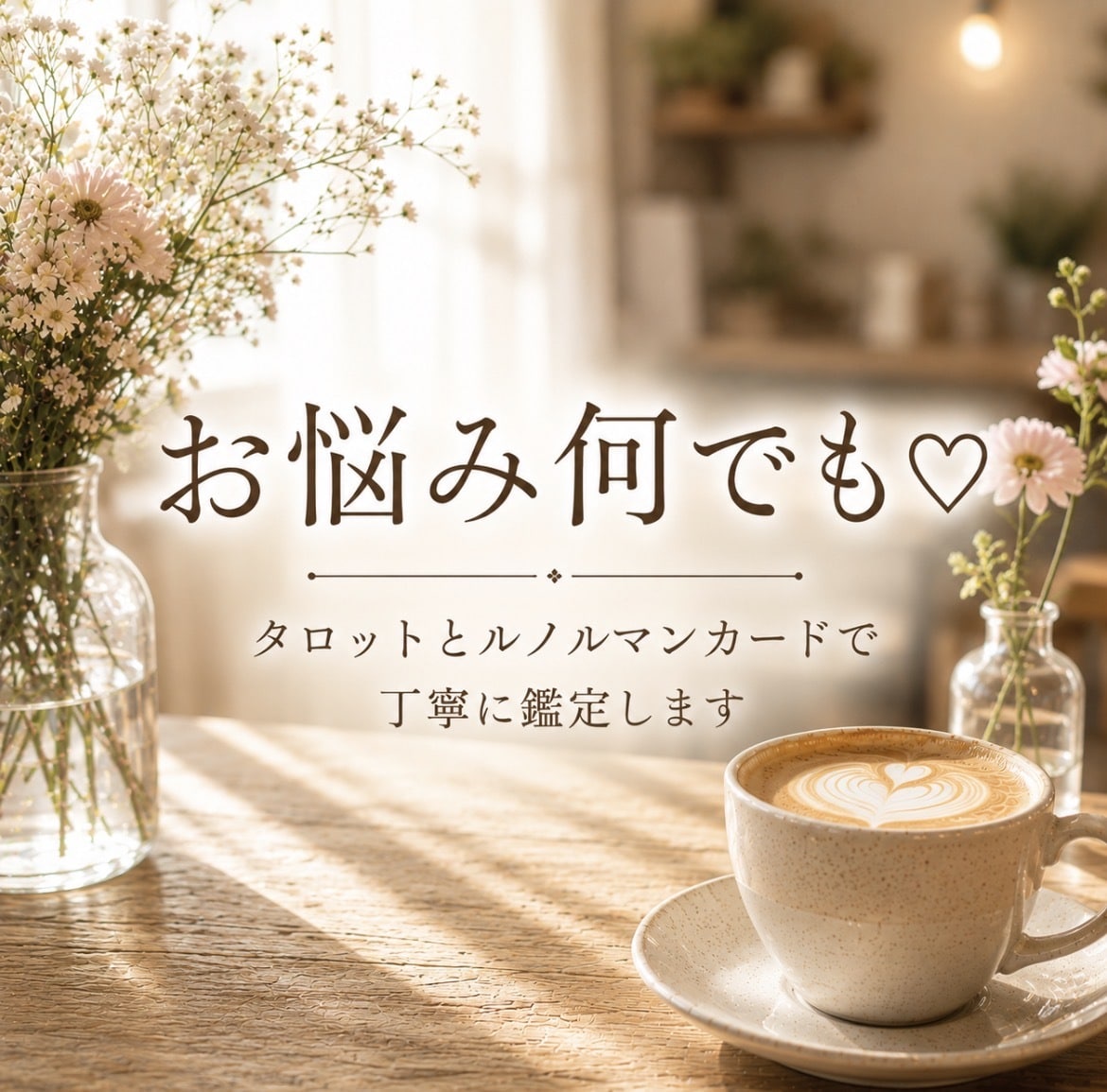 恋愛・お仕事・人間関係・将来的の不安など鑑定します 期間限定500円ෆ˚*タロットとルノルマンで丁寧に鑑定します イメージ1