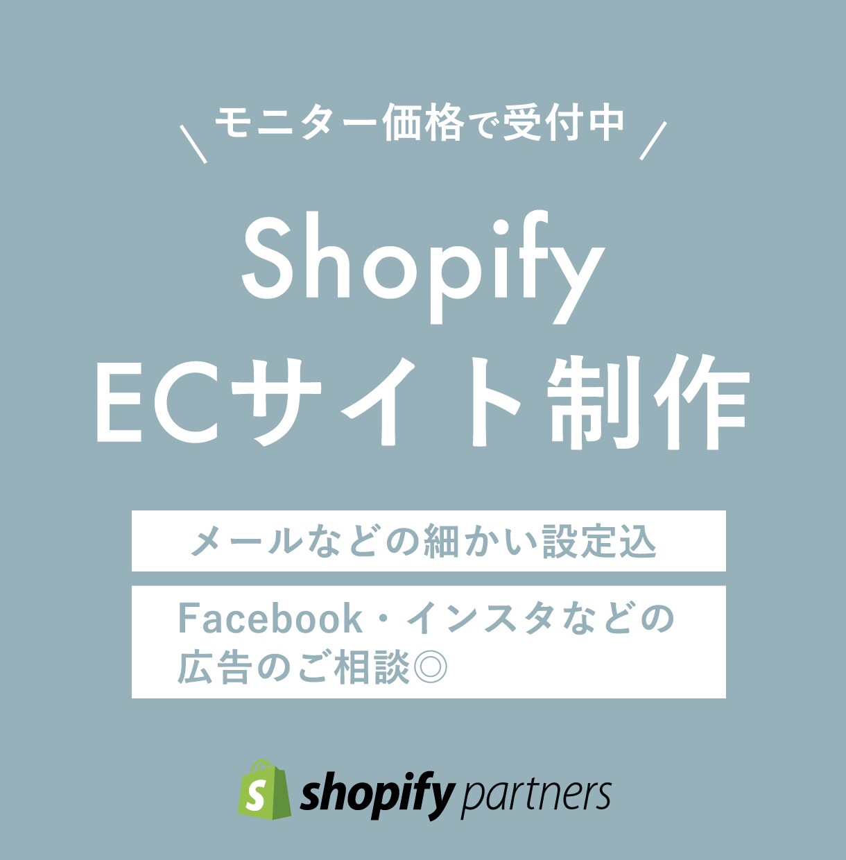 ShopifyでのECサイト構築します 細かい設定込みだから、すぐにショップがオープンできる！ イメージ1