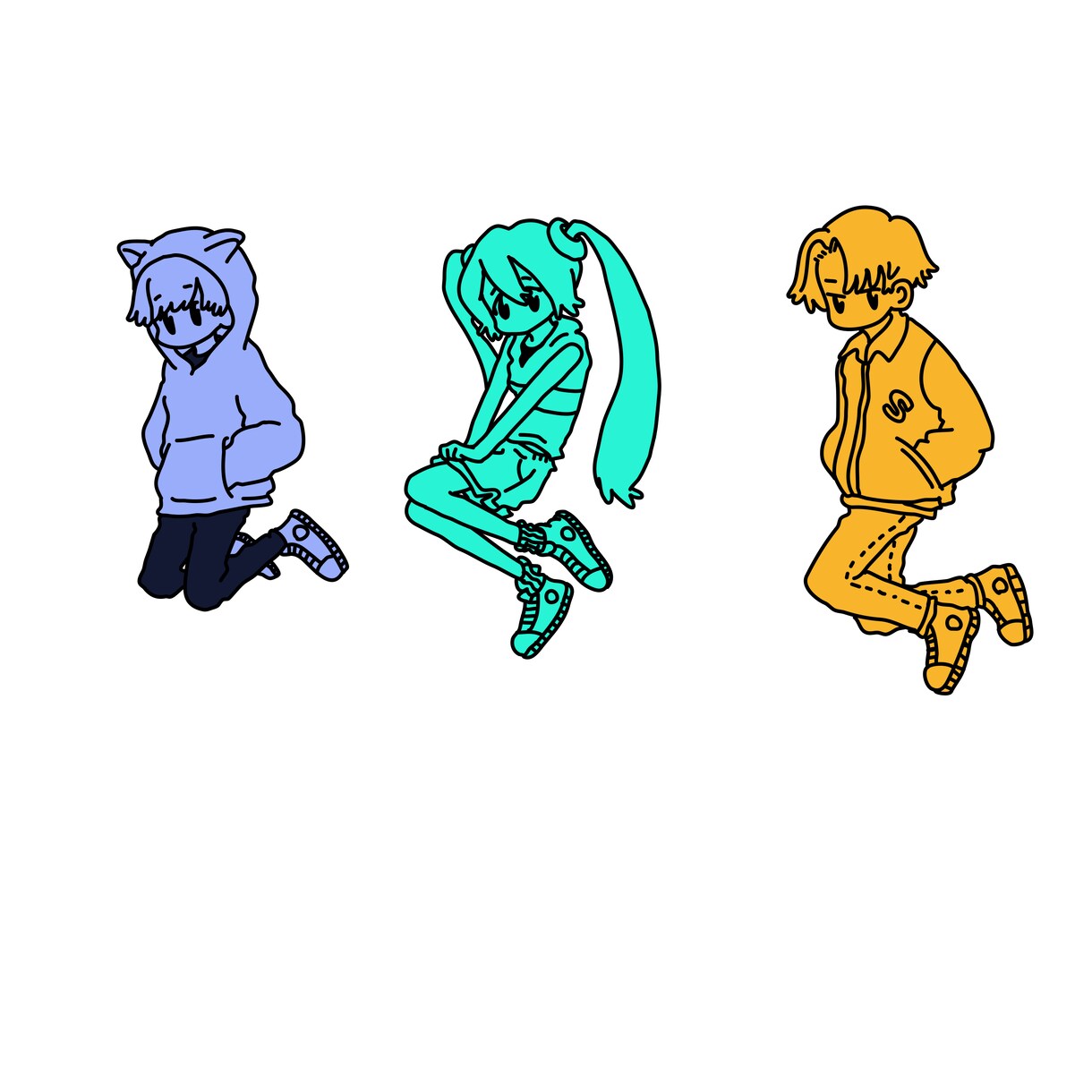 ポップかっこかわいいイラスト制作します 人、動物〜人外まで幅広いポップイラスト対応可！ イメージ9