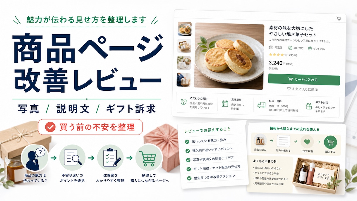 商品ページ改善をレビューします 写真・説明文の改善点を整理します イメージ1