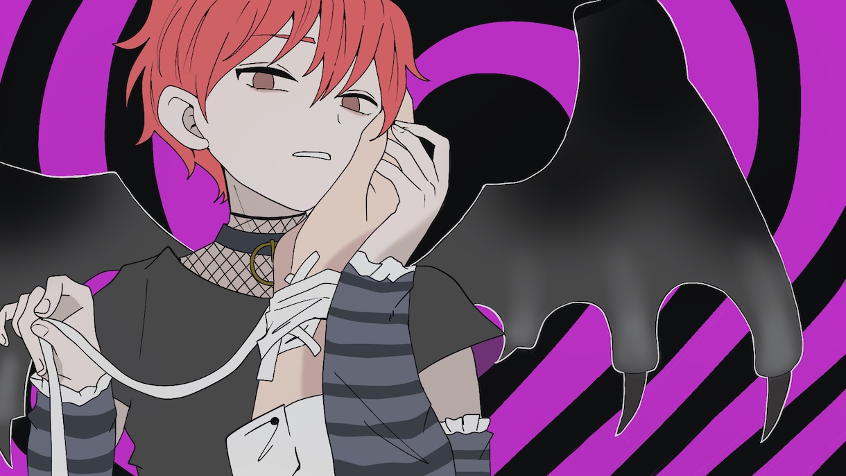 歌ってみたサムネ、動画用サムネやアイコン描きます あなただけの1枚絵を描きます！°・*:.。.☆ イメージ2