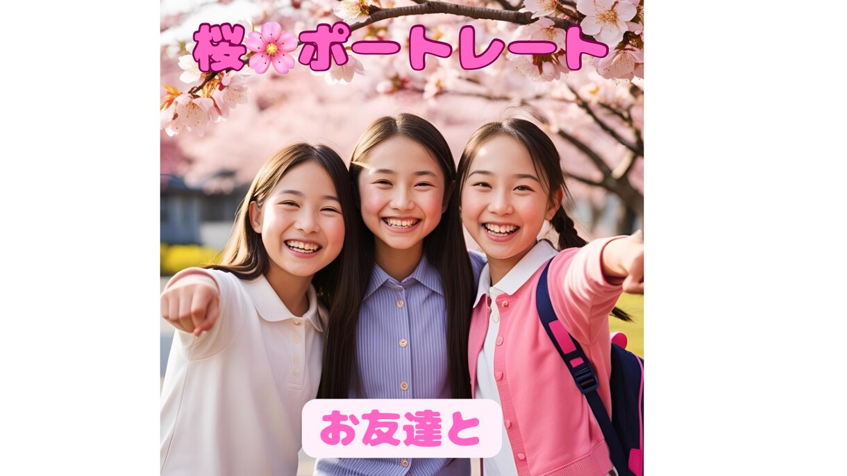 桜の時期にしか撮れない「桜ポートレート」撮ります お好きな時にお好きな場所でお好きな人と沢山撮りましょう！！ イメージ6