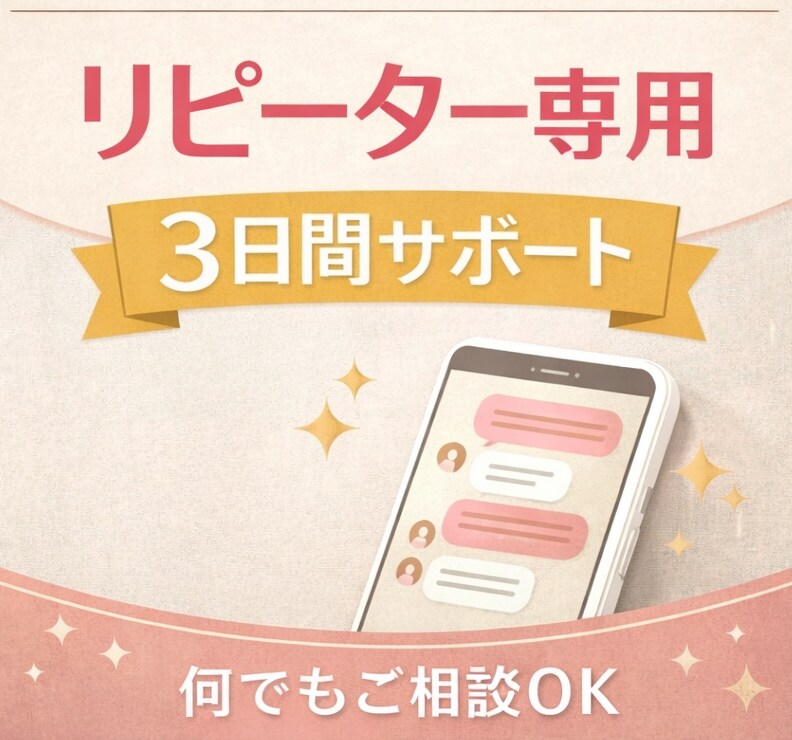 リピーター様専用｜3日間片づけに伴走します テキストチャット＆写真でサポートさせていただきます イメージ1