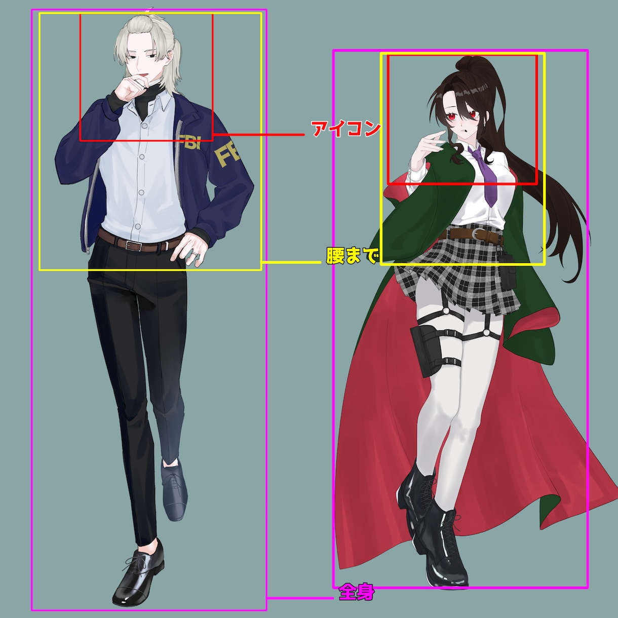 立ち絵描きます TRPG、配信立ち絵など短納期お求めの方へ イメージ2