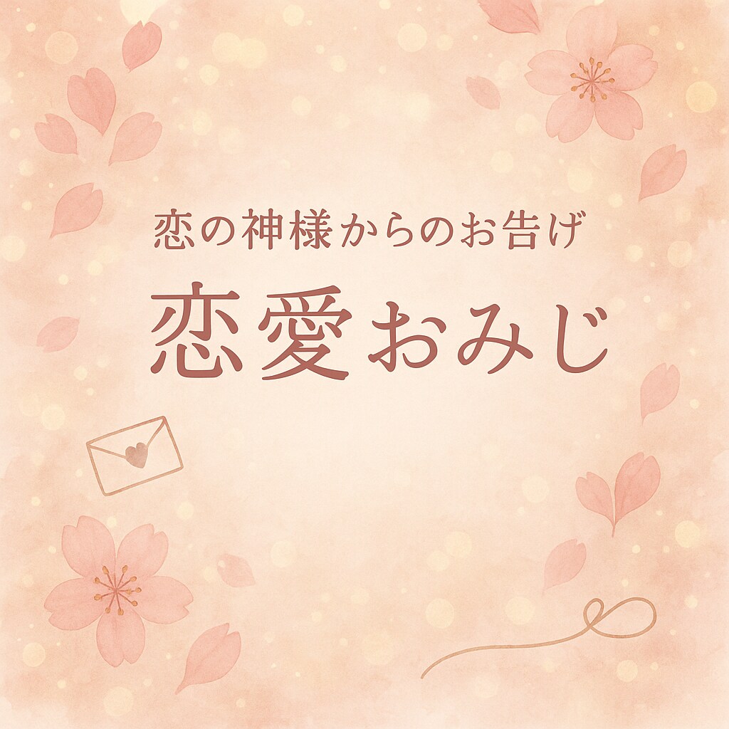 恋の神様からのお告げ☆恋愛・婚活おみくじます 恋の神様からの温かいお告げで未来を応援 イメージ1