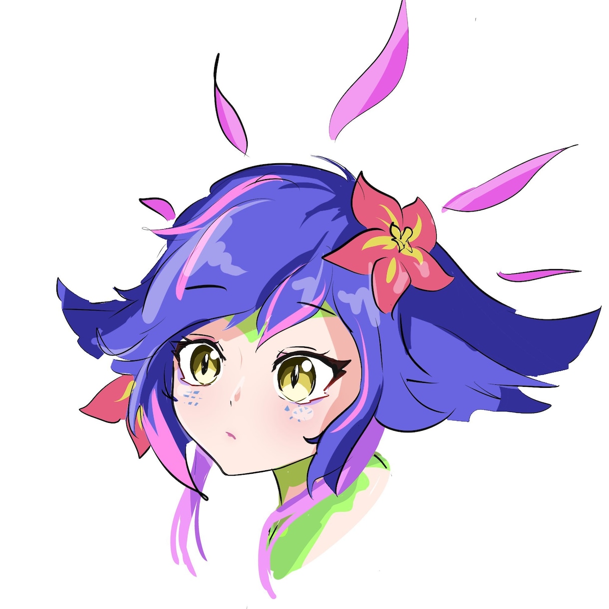 落書き描きます イメージのような肩上構図のイラストを描きます。 イメージ5