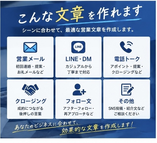 AIで営業文章を作成します あなた専用の営業文をAIで効率よく作成 イメージ2