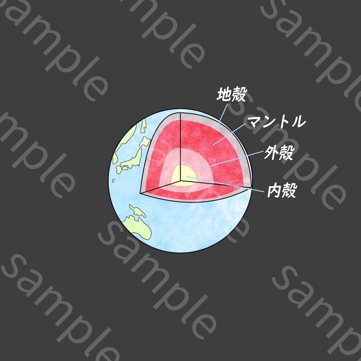 惑星のイラスト多数を販売しています 太陽系惑星シリーズ/ダウンロードするだけ☆ イメージ9