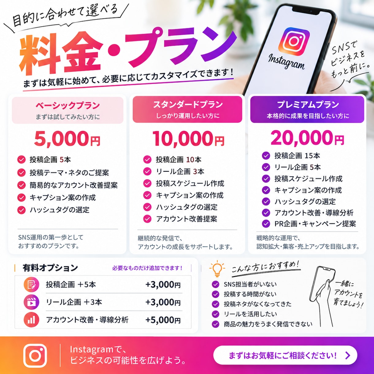 Instagramの運用・投稿企画をサポートします 投稿ネタ・リール企画から運用改善まで対応 イメージ4