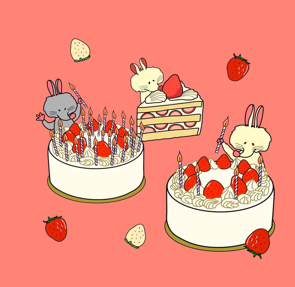 動物のゆるかわイラスト描きます 動物のシチュエーションイラストを描きます‼︎ イメージ6