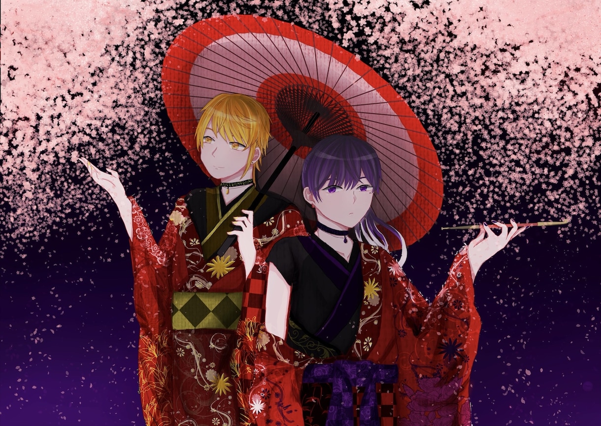 1枚絵となります 背景のはいった1枚絵を描きます。 イメージ2