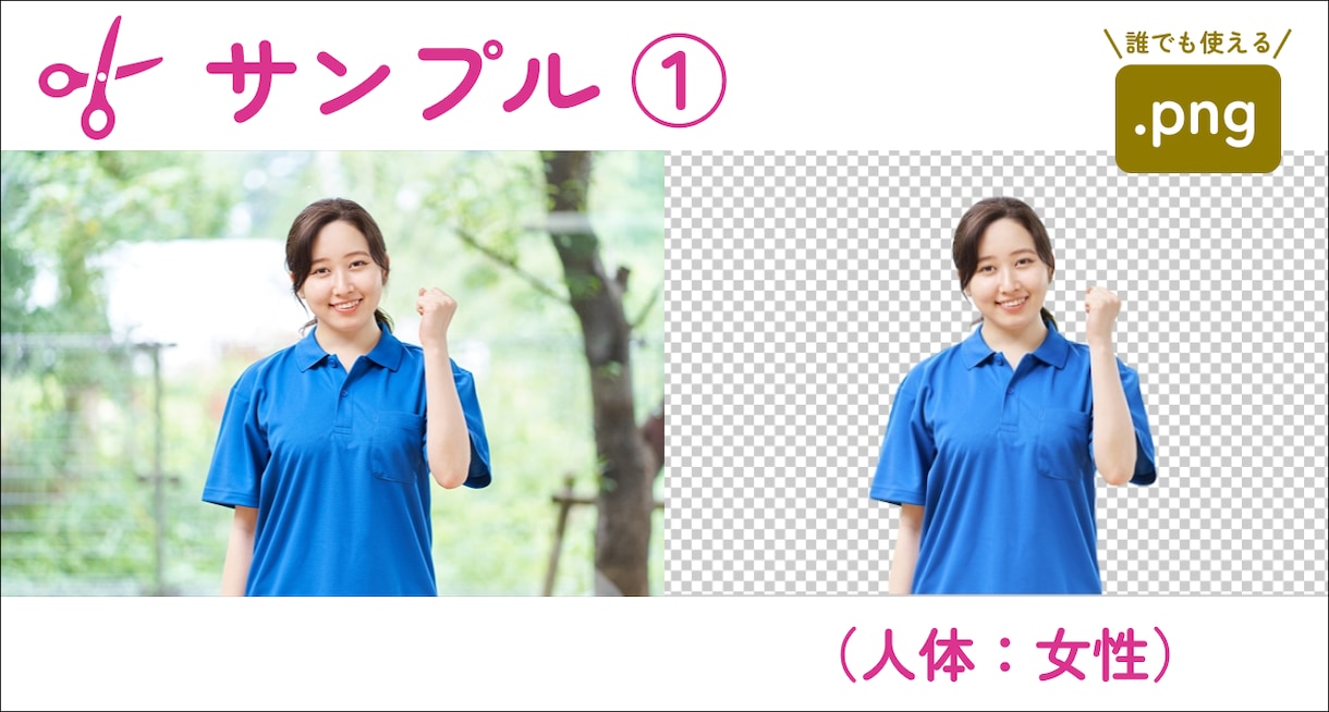 面倒な画像切り抜きを代行します Photoshop未契約でも安心♪.pngによる切り取り納品 イメージ2