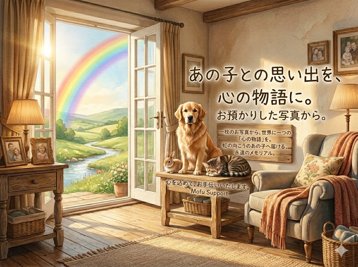 亡くなった最愛のペットを形にします お写真から「想い出ショートムービー」制作 イメージ1