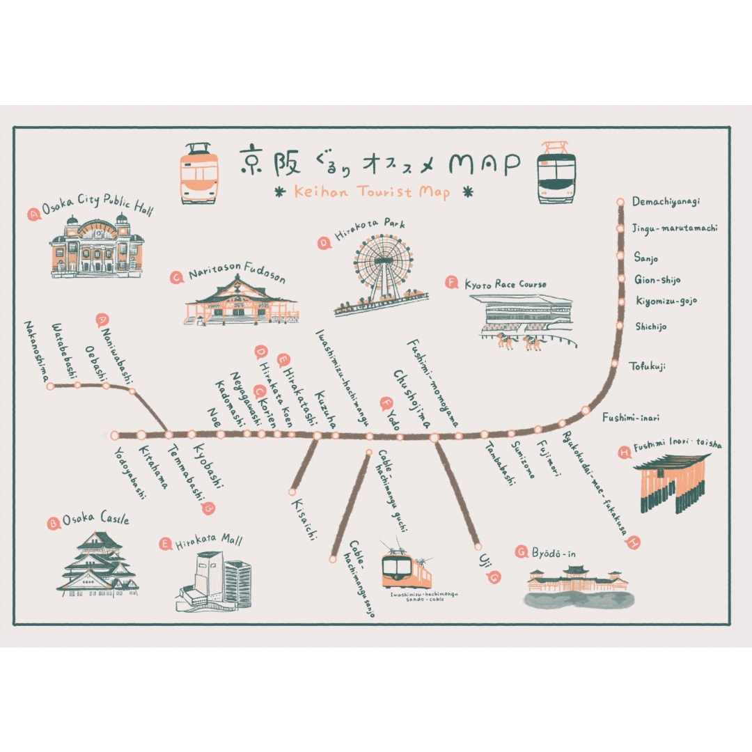 手書きイラストのマップ作ります 観光マップや、案内図優しいタッチで描きます イメージ7