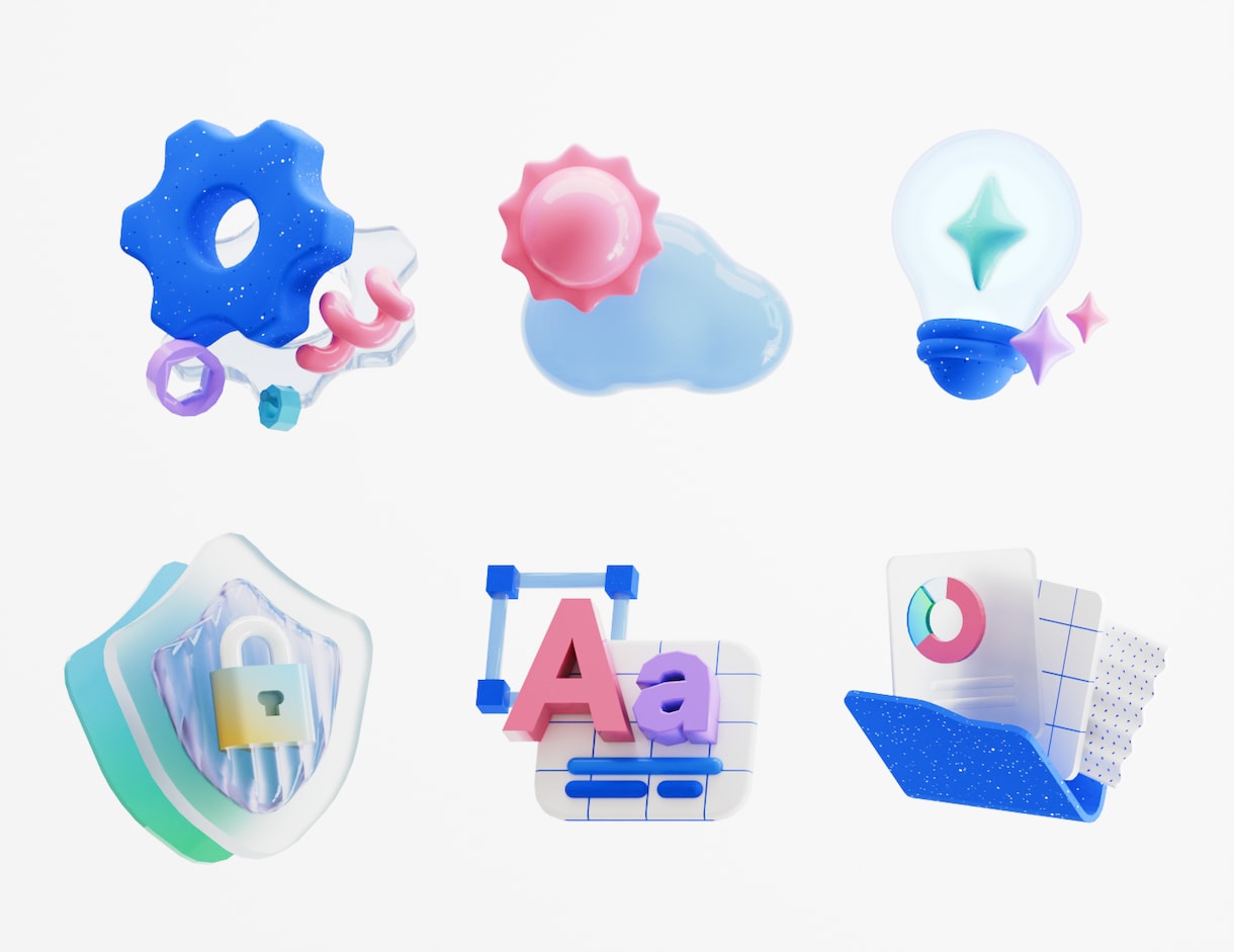 デフォルメ3Dアイコン・イラストつくります UI用アイコンからサイトのキービジュアル等に！ イメージ2