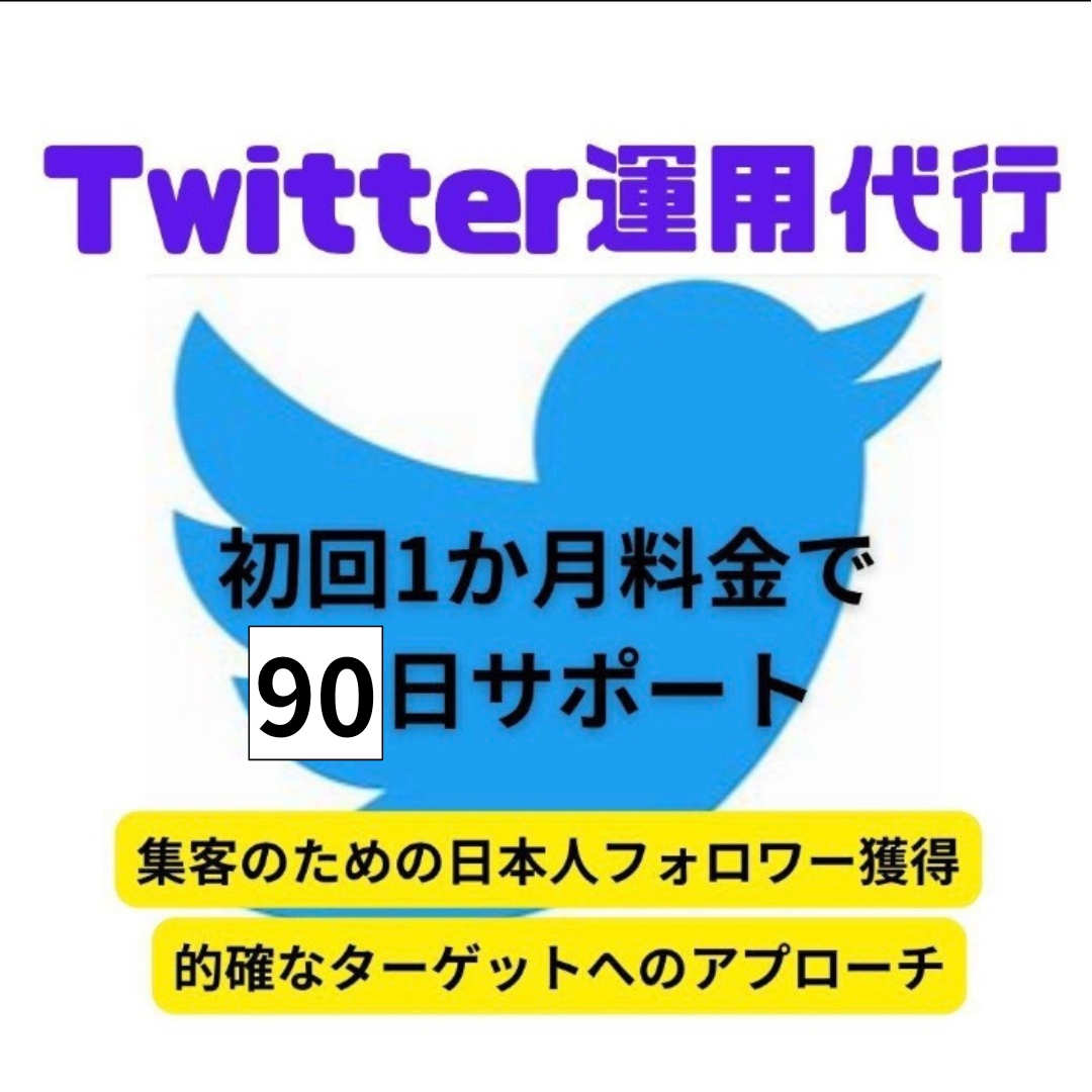 初回90日！Twitter運用代行いたします 個人法人問わず　見込み客へと人間味のあるアプローチをします。 イメージ1