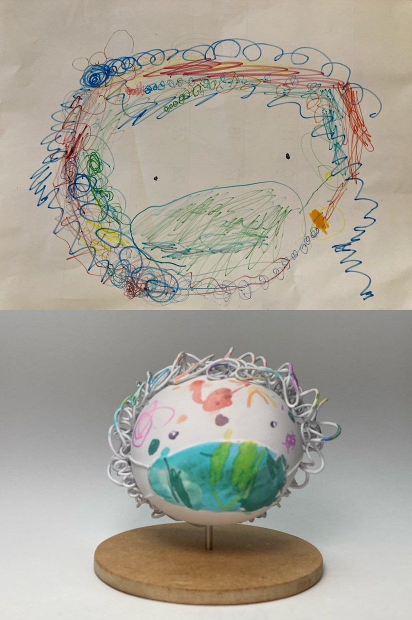 お子様と一緒にどうぞ！その絵を立体塗り絵にします 大切な思い出をフィギュアにして一緒に塗り絵をしてみませんか？ イメージ2