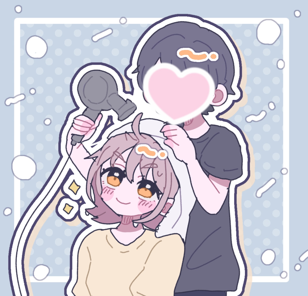 カップル(夢絵)イラスト描きます 低価格でアイコンや全身絵を描きます！ イメージ6