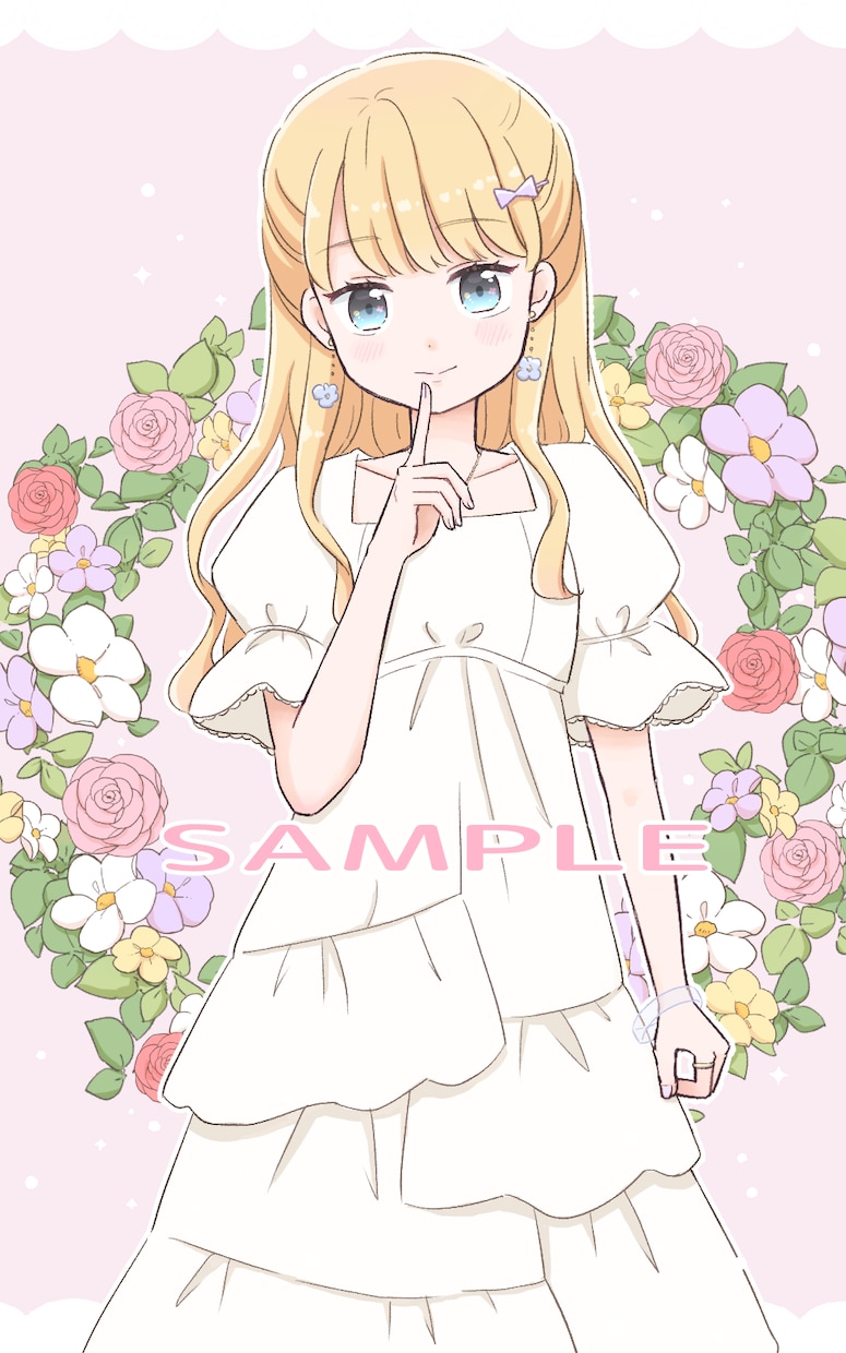 修正何度でも◎一枚絵、立ち絵可愛いイラスト描きます 歌ってみた動画・アイコン・お誕生日・お祝い・グッズ制作など！ イメージ6
