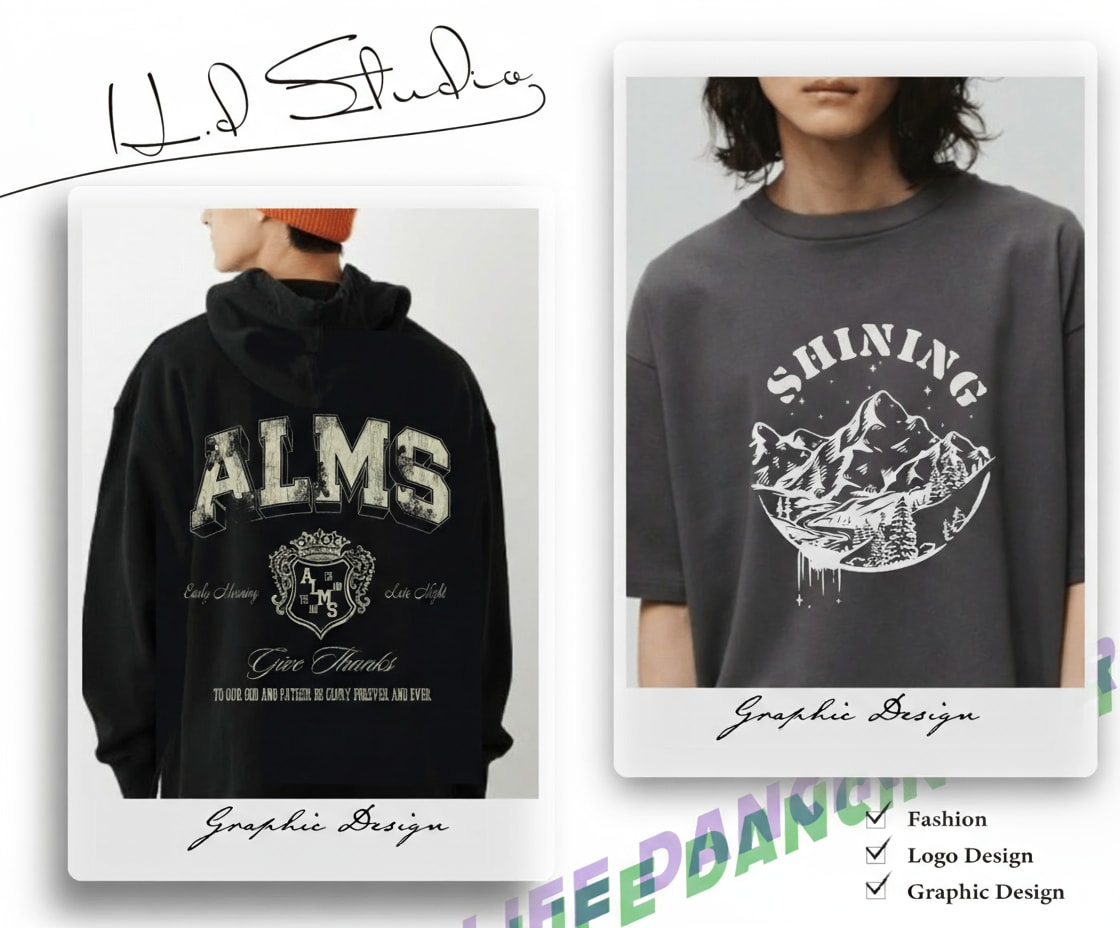 感度の高いロゴやTシャツプリントをデザインします 大手企業御用達デザイナーが"映えるデザイン"作成します。 イメージ1