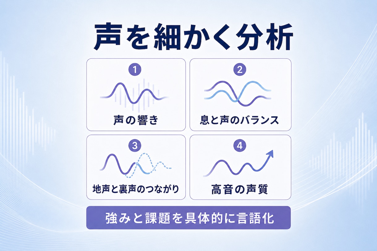 高音・ミックスボイスの悩みを音源から添削します 高音が細い・裏返る方へ｜声質の分析と、あなたに合う練習手順 イメージ3