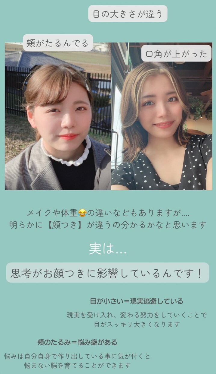 中医人相学鑑定を行います 性格や体質の傾向思考や行動パターンがありそれがお顔に表れます イメージ2