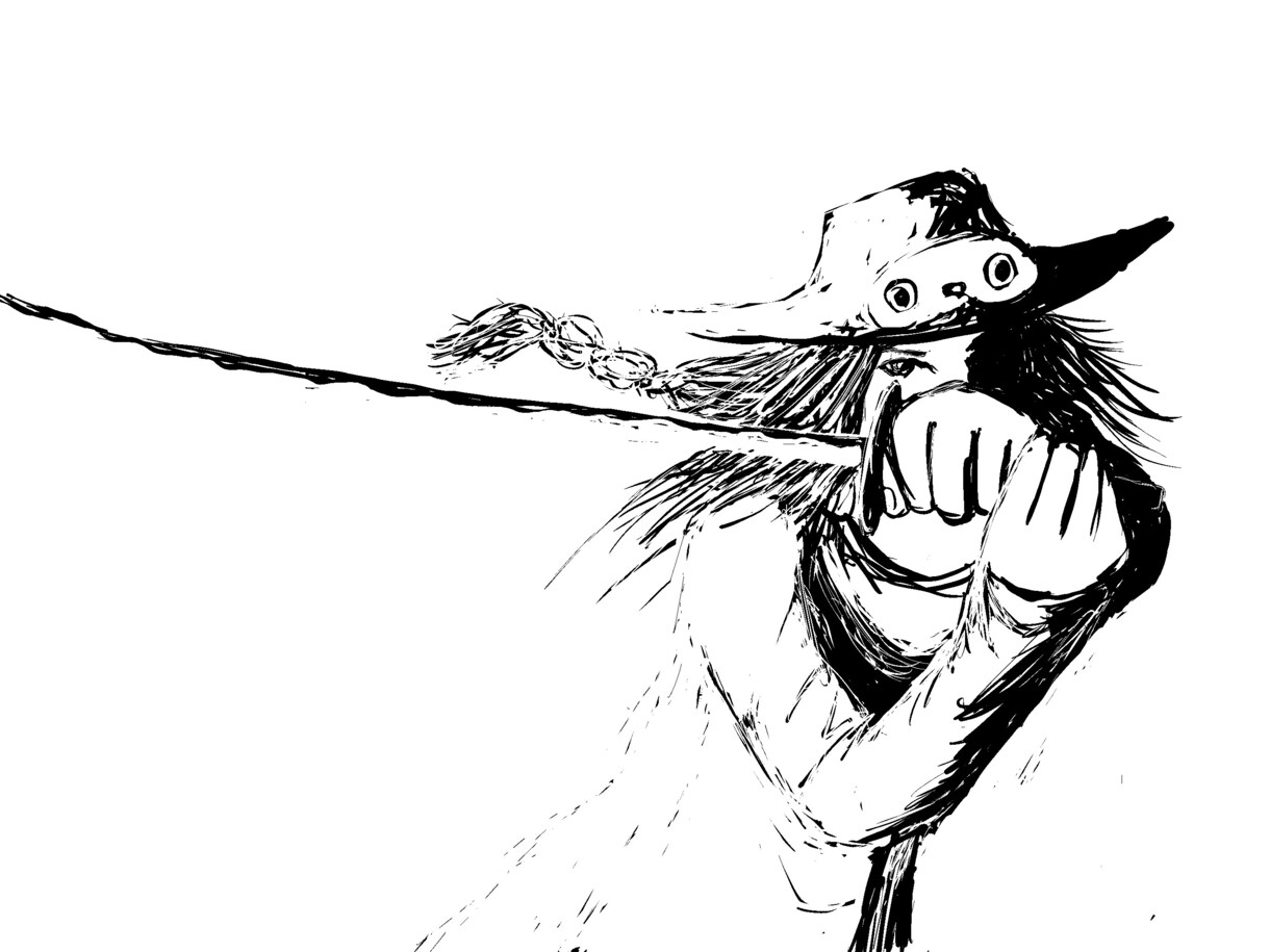 墨絵風、筆風タッチのイラスト描きます 墨絵風、筆描き風の動きのあるタッチで目を惹きます イメージ10