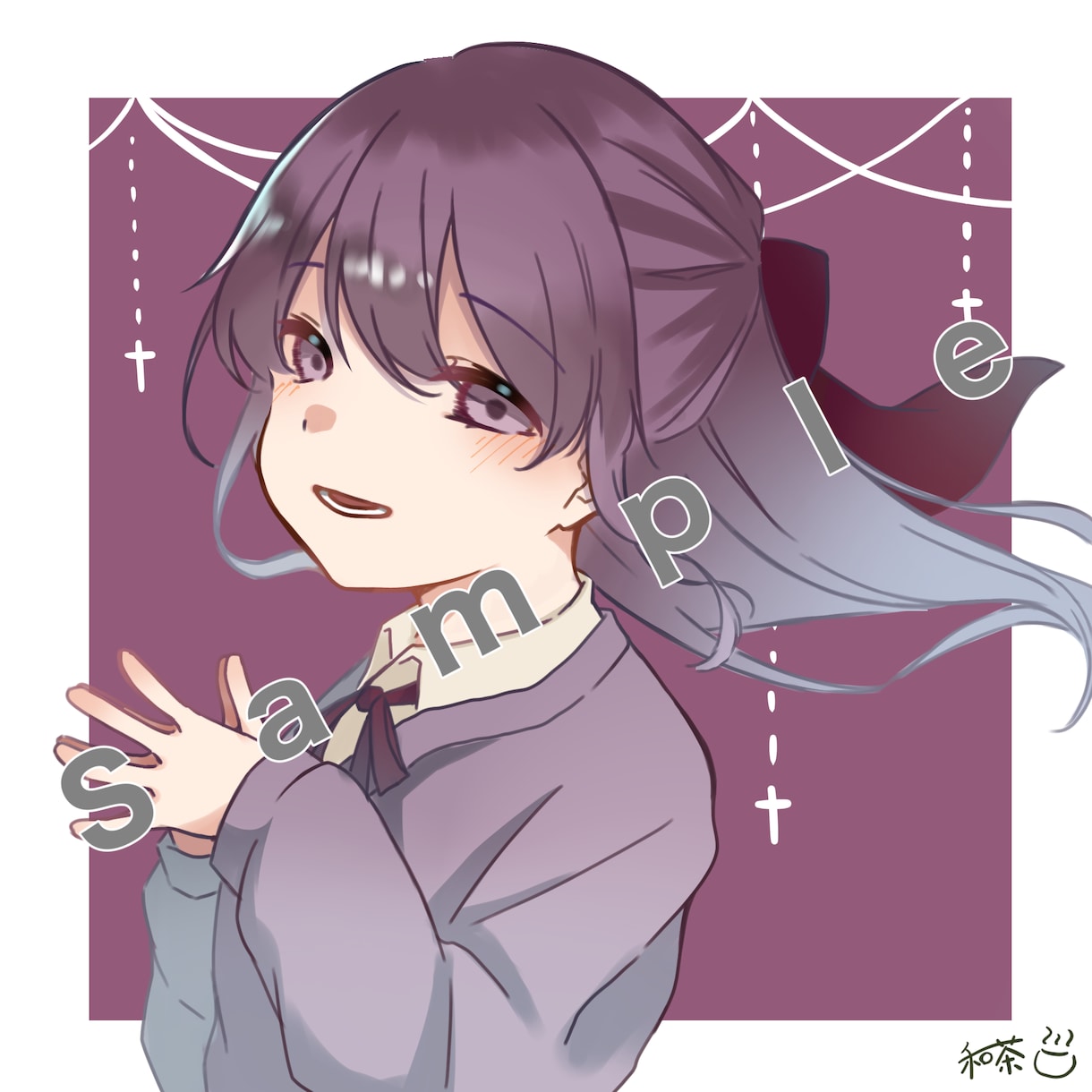 かわいいアイコンやイラスト作成します うちの子、コテキャお描きします！ イメージ1