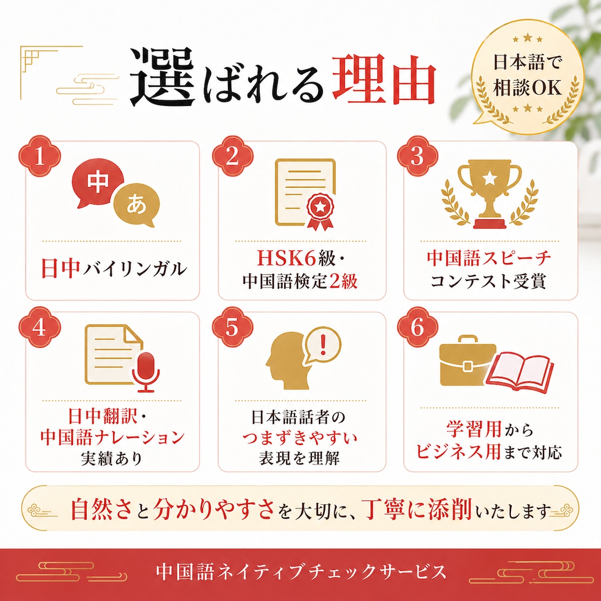 中国語文章を自然なネイティブ表現に添削します 直訳感をなくし伝わる中国語へ整えます イメージ5