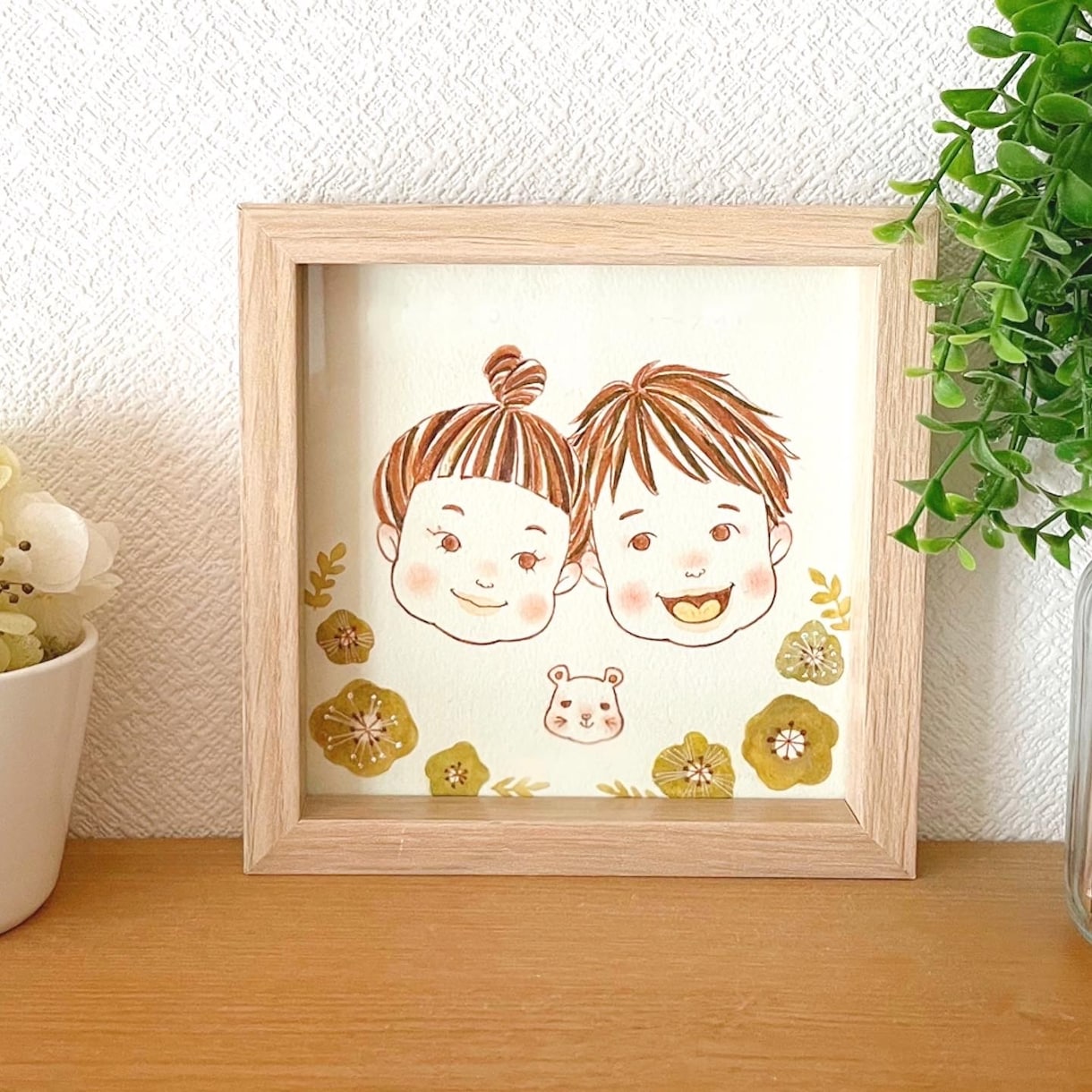北欧ナチュラル似顔絵お描きします インテリアに馴染む北欧カラーのおしゃれな似顔絵お描きします イメージ7