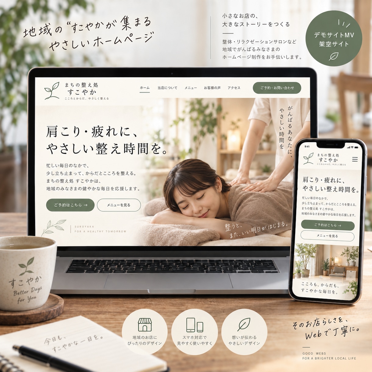 小さなお店のホームページ作ります 想いが伝わり、予約や問い合わせにつながるサイトを制作します イメージ2