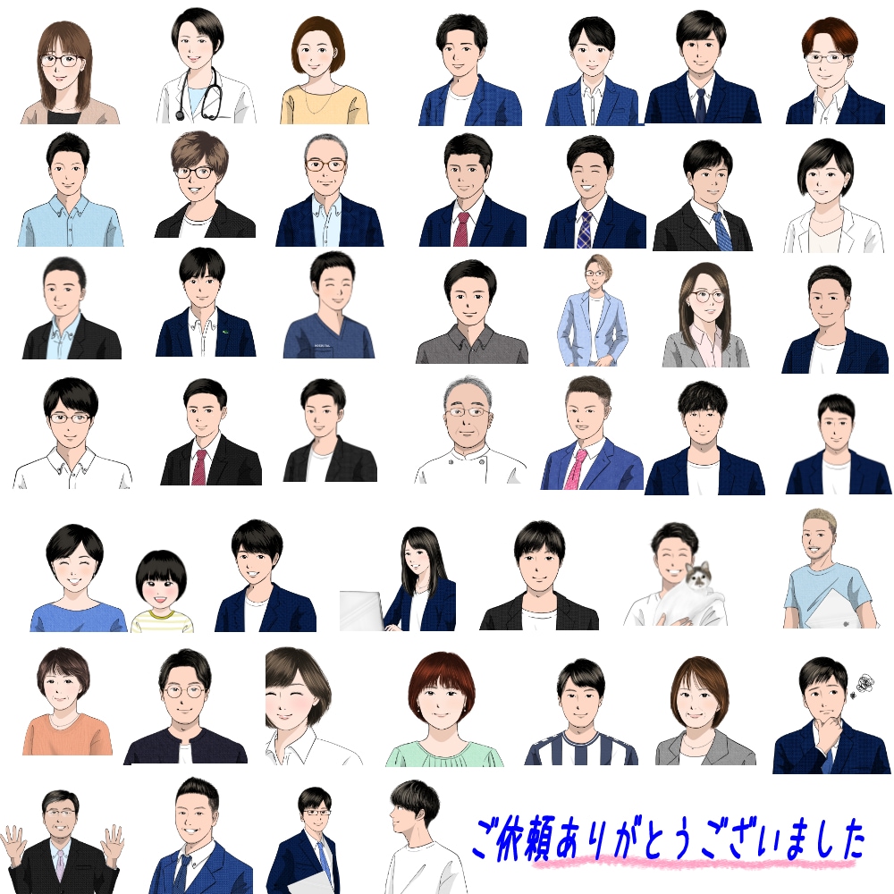 シンプルきれいめ女性・男性アイコン描きます ※只今リピーター様のみ対応させて頂いております イメージ8