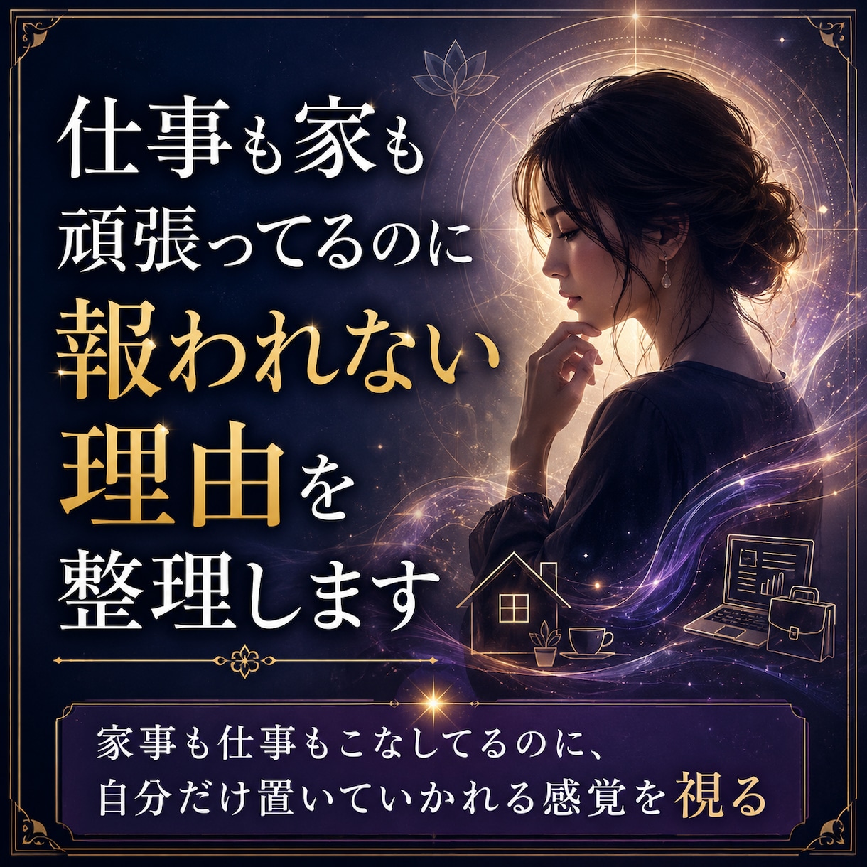 仕事も家も頑張ってるのに報われない理由を整理します 家事も仕事もこなしてるのに、自分だけ置いていかれる感覚を視る イメージ1