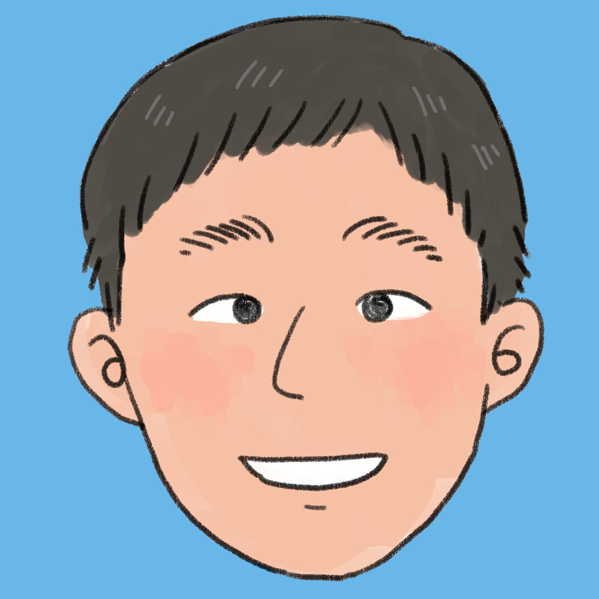 やさしいタッチの似顔絵アイコンを制作します 温かみのある線と色で、 安心感を与える似顔絵をお描きします。 イメージ5