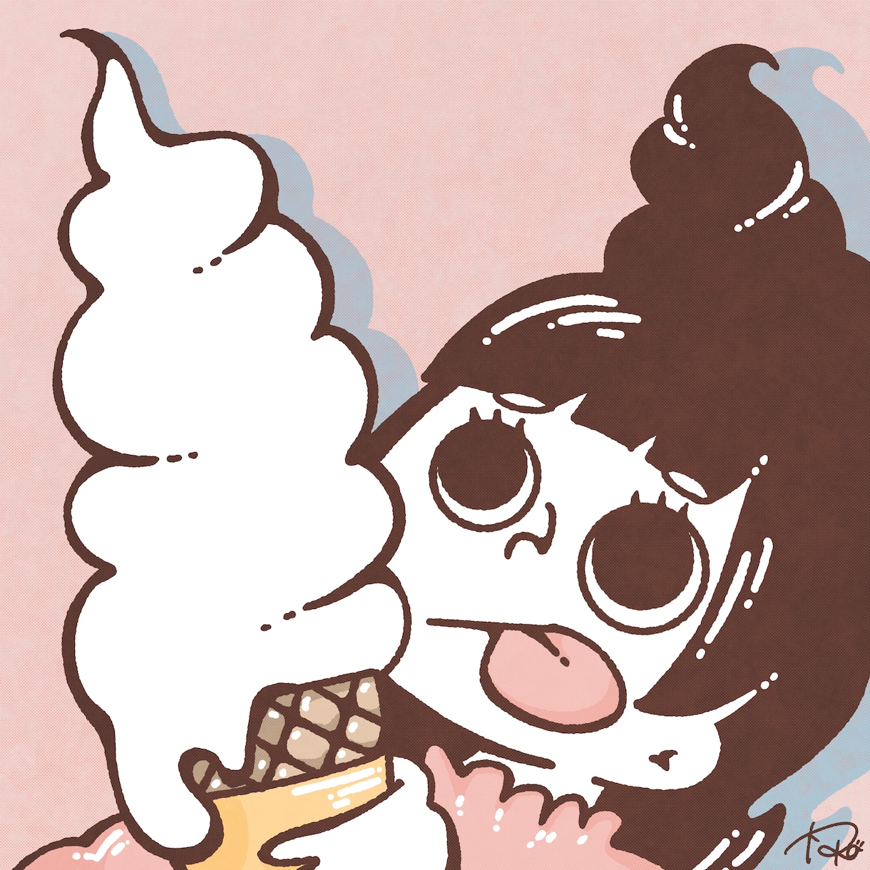 ゆるくて可愛い人物・動物・食べ物のイラスト描きます アイコン・グッズなどにおすすめ！女の子のイラストが得意です！ イメージ2