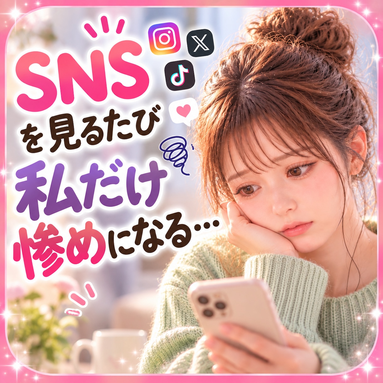 SNSを見るたび落ち込む☁あなたの本音を聴きます 結婚・仕事・子育て…みんな幸せそうで私だけ取り残されてる？ イメージ1