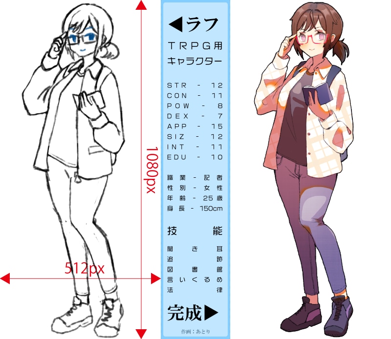 TRPG用キャラクターの全身立ち絵を描きます あなたの探索者をオリジナリティ溢れるものにしてみませんか？ イメージ3