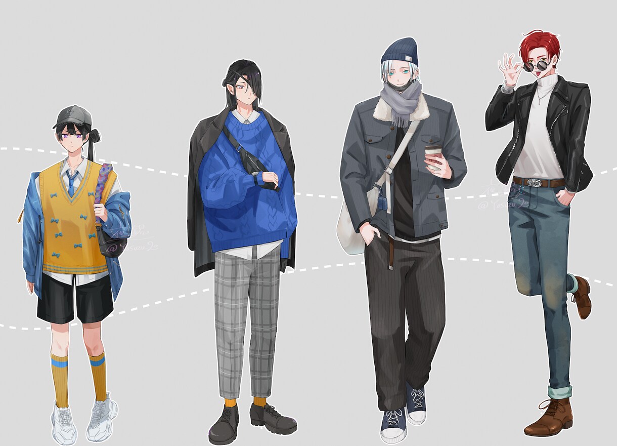 VTuber、歌い手、ゲーム等の立ち絵を描きます 綺麗で丁寧なイラストをお届け！差分もお作りします！ イメージ3