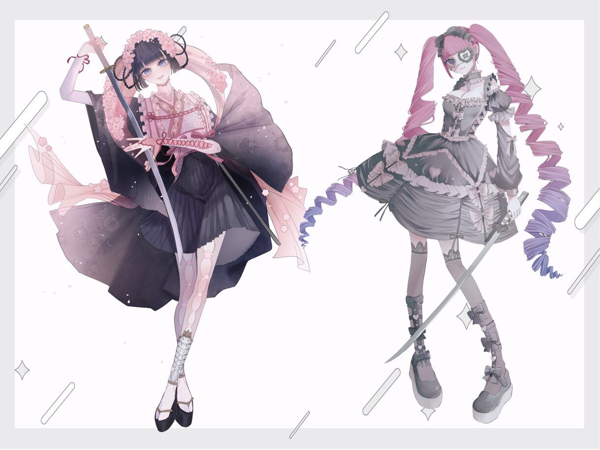 TRPG用立ち絵イラスト描きます 世界観に合わせた衣装デザインがデザインが得意です イメージ4