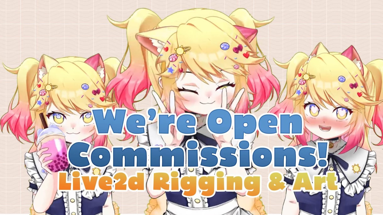 Live2D art and riggingます Vtuber Live2D art and rigging イメージ1